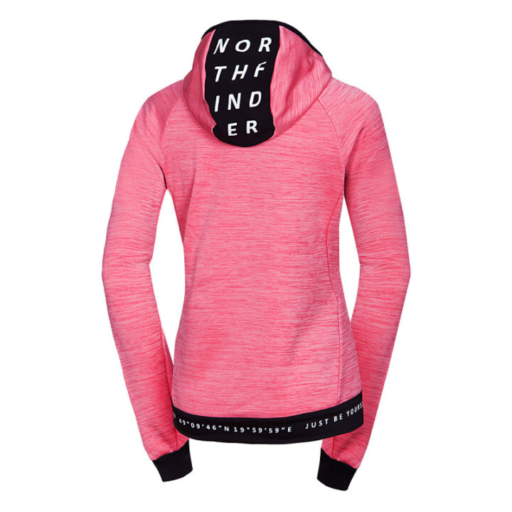 Kepa SPORT d.o.o. - Ženski pulover s kapuco iz flisa PAULINE pinkmelange 2 Mi 4810or Women S Melange Outdoor Active Hoodie Sweater (4)
