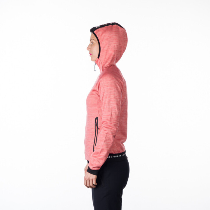 Kepa SPORT d.o.o. - Ženski pulover s kapuco iz flisa PAULINE pinkmelange 3 Mi 4810or Women S Melange Outdoor Active Hoodie Sweater (5)
