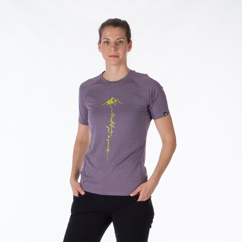 Kepa SPORT d.o.o. - Aktivna ženska majica s kratkimi rokavi iz recikliranih materialov MISHA purplemelange 3 Tr 4919or Women S Active T Shirt With Print From Recycled Fibers Misha (1)